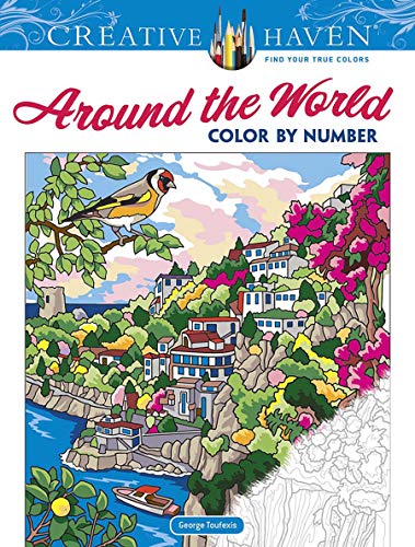 Around the World Color by Number (Creative Haven Coloring Books)