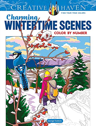 Charming Wintertime Scenes Color by Number (Adult Coloring Books: Seasons) von Dover