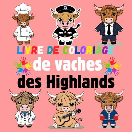 Livre de coloriage de vaches des Highlands.: 50 design audacieux et facile. von Independently published