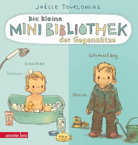 Die kleine Mini-Bibliothek der Gegensätze - Ein Pappbilderbuch über Gegensätze (Die Mini-Bibliothek der Wörter) von Annette Betz im Ueberreuter Verlag