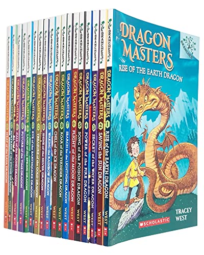 Dragon Masters Series 18 Books Collection Set By Tracey West (Rise of the Earth Dragon,Saving the Sun Dragon,Secret of the Water Dragon,Power of the Fire Dragon,Song of the Poison Dragon & More)