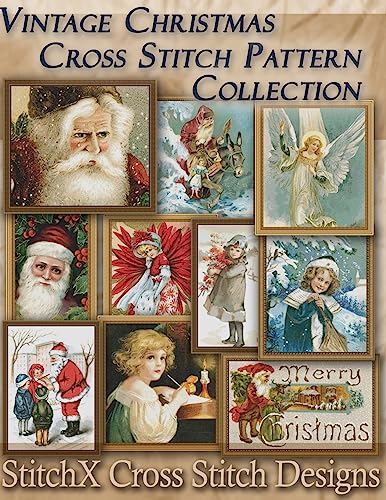 Vintage Christmas Cross Stitch Pattern Collection: Black & White Charts von Createspace Independent Publishing Platform