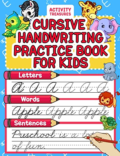 Cursive Handwriting Practice Book For Kids: Cursive Tracing Workbook For 2nd 3rd 4th And 5th Graders To Practice Letters, Words & Sentences In Cursive. 100+ Pages Of Exercises Inside! von Digital Front GmbH