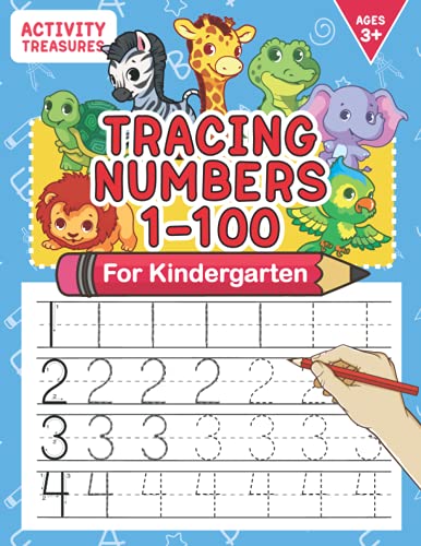 Tracing Numbers 1-100 For Kindergarten: Number Practice Workbook To Learn The Numbers From 0 To 100 For Preschoolers & Kindergarten Kids Ages 3-5! (Tracing and Handwriting Workbooks for Children) von Independently published