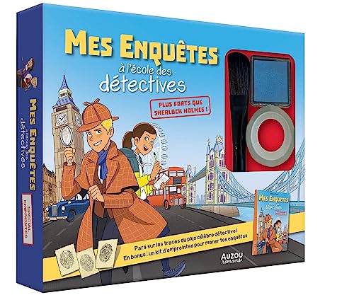 MES ENQUÊTES À L'ÉCOLE DES DÉTECTIVES - COFFRET - PLUS FORTS QUE SHERLOCK HOLMES !: Spécial empreintes. Avec le roman, du scotch, un encrier, un pinceau et un livret d'instructions MES ENQUÊTES À L'ÉCOLE DES DÉTECTIVES - COFFRET - PLUS FORTS QUE SHERLOCK HOLMES !: Spécial empreintes. Avec le roman, du scotch, un encrier, un pinceau et un livret d'instructions