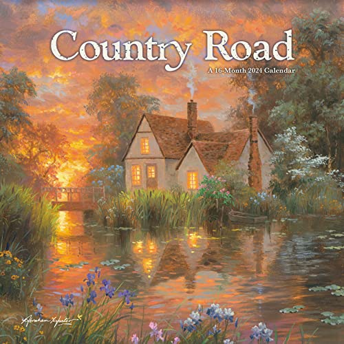 2024 Country Road by Abraham Hunter Wall Calendar