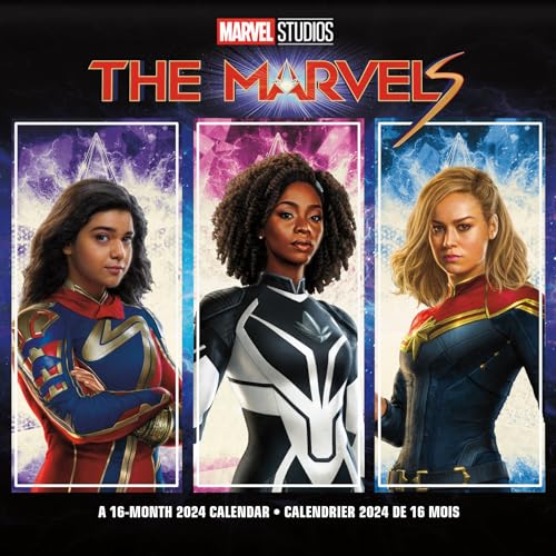 2024 Marvel The Marvels: Captain Marvel 2 Wall Calendar (Bilingual French) (English and French Edition)