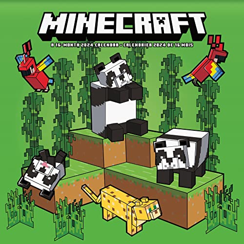 2024 Minecraft Wall Calendar (Bilingual French) (English and French Edition)