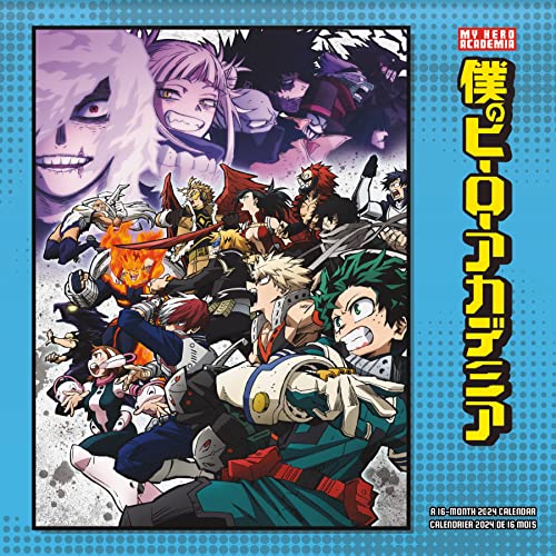 2024 My Hero Academia Wall Calendar (Bilingual French) (English and French Edition)