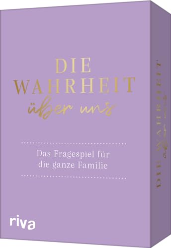 Die Wahrheit über uns – Das Fragespiel für die ganze Familie: Unterhaltsame Fragen für besondere Momente. Das liebevolle Geschenk zu Weihnachten, Geburtstag, Muttertag, Vatertag. von riva