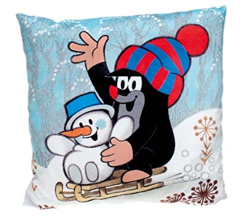 Kissen Der kleine Maulwurf mit Schneemann Kissen Der kleine Maulwurf mit Schneemann