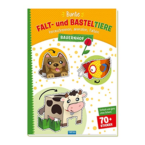 Trötsch Bastelbuch Bunte Falt- und Basteltiere - Bauernhof: Bastelheft Beschäftigungsbuch