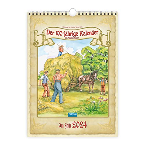 Trötsch Classickalender Der 100-jährige Kalender 2024 - nach Mauritius Knaur: Wandkalender von Trötsch Verlag GmbH & Co. KG