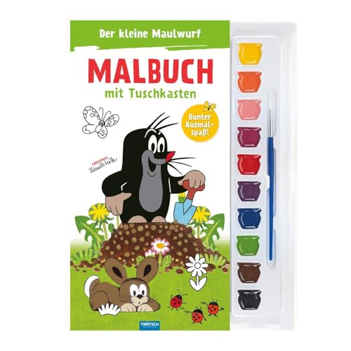 Trötsch Der kleine Maulwurf Malbuch mit Tuschkasten: Beschäftgungsbuch Ausmalbuch