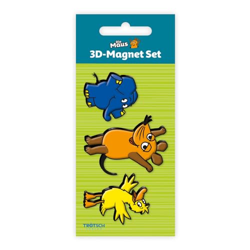 Trötsch Die Maus 3er Set Magnete Drei Freunde: Magnet für Kühlschrank Whiteboards oder Büroschränke Trötsch Die Maus 3er Set Magnete Drei Freunde: Magnet für Kühlschrank Whiteboards oder Büroschränke