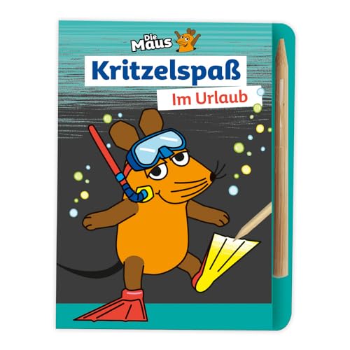 Trötsch Die Maus Mini-Kratzblock Kritzelspaß Im Urlaub: Ausmalbuch Kratzbuch Kratzbilder von Trötsch Verlag GmbH & Co. KG