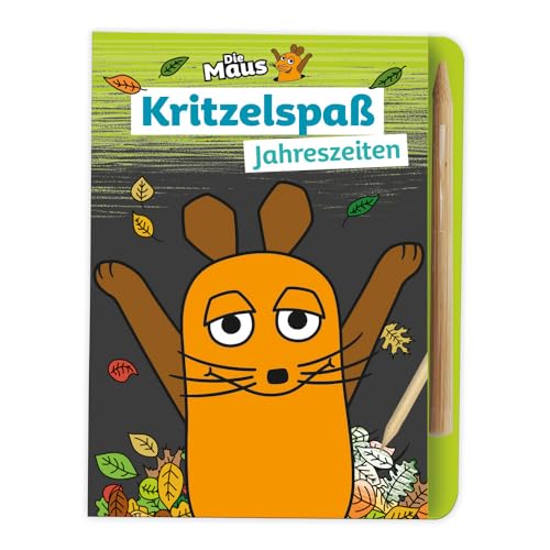 Trötsch Die Maus Mini-Kratzblock Kritzelspaß Jahreszeiten: Ausmalbuch Kratzbuch Kratzbilder