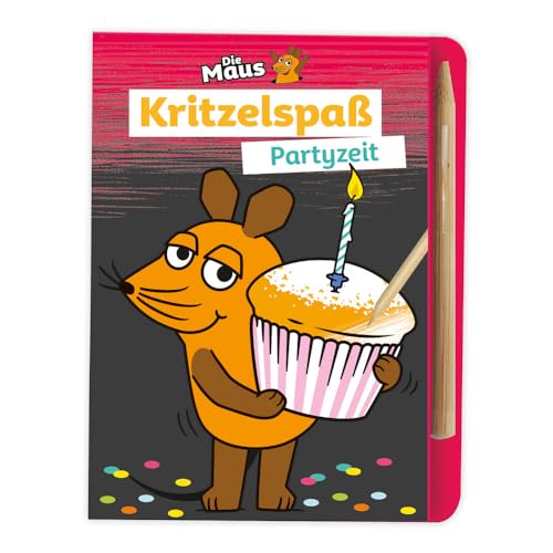 Trötsch Die Maus Mini-Kratzblock Kritzelspaß Partyzeit: Ausmalbuch Kratzbuch Kratzbilder