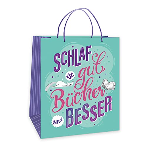 Trötsch Geschenktasche Bücher sind Besser: Tragetasche Papiertüte Geschenktüte Henkeltasche