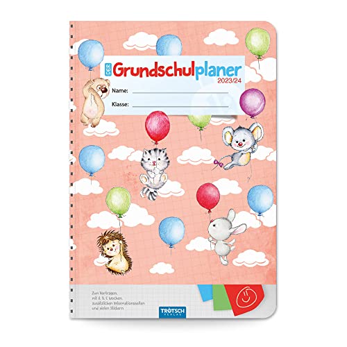Trötsch Grundschulplaner Luftballons 23/24: Planer Schülerkalender Hausaufgabenheft Timer für die Grundschule von Trötsch