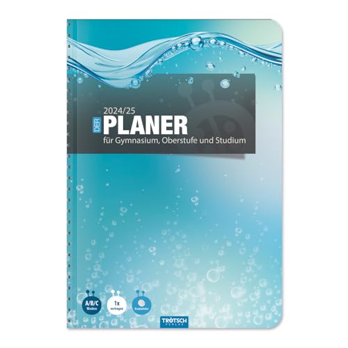 Trötsch Gymnasialplaner Blue Water 24/25: Planer Schülerkalender Hausaufgabenheft Timer für die Oberstufe von Trötsch Verlag GmbH & Co. KG