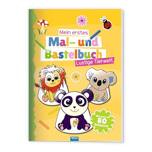 Trötsch Malbuch Bastelbuch Mein erstes Mal- und Bastelbuch Lustige Tierwelt: Bastelheft Beschäftigungsbuch: Bastelheft Beschäftigungsbuch - Mit mehr als 80 Stickern