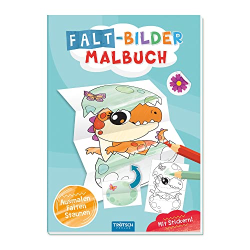 Trötsch Malbuch Faltbilder-Malbuch Dino: Malbuch Beschäftigungsbuch Bastelbuch (Dinosaurierwelt: Alles rund um die Dinos) von Trötsch Verlag GmbH & Co. KG