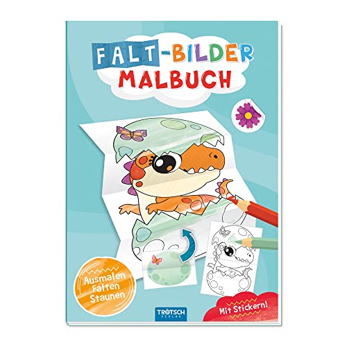 Trötsch Malbuch Faltbilder-Malbuch Dino: Malbuch Beschäftigungsbuch Bastelbuch (Dinosaurierwelt: Alles rund um die Dinos) von TROTSCH