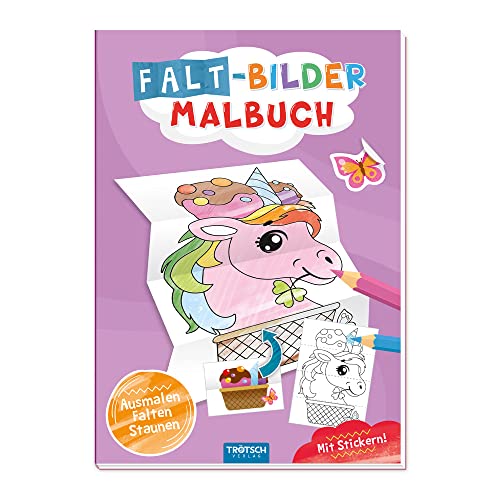 Trötsch Malbuch Faltbilder-Malbuch Einhorn: Malbuch Beschäftigungsbuch Bastelbuch