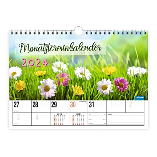 Trötsch Monatsterminer Monatserminkalender mit Fotocover 2024: mit Wire-O-Bindung von Trötsch Verlag GmbH & Co. KG