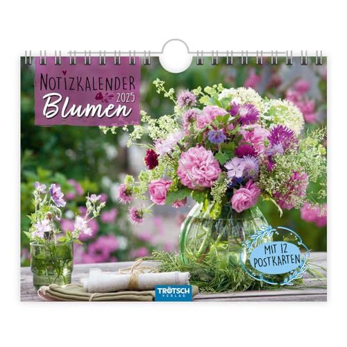 Trötsch Notizkalender Querformat Notizkalender Blumen 2025 mit 12 Postkarten: Wandkalender Notizkalender Trötsch Notizkalender Querformat Notizkalender Blumen 2025 mit 12 Postkarten: Wandkalender Notizkalender