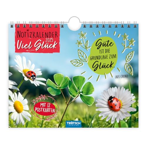 Trötsch Notizkalender Querformat Notizkalender Viel Glück 2025 mit 12 Postkarten: Wandkalender Notizkalender Trötsch Notizkalender Querformat Notizkalender Viel Glück 2025 mit 12 Postkarten: Wandkalender Notizkalender von Trötsch Verlag GmbH & Co. KG