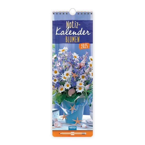 Trötsch Notizkalender mit Stift Hochformat Blumen 2025: Wandkalender Notizkalender von Trötsch Verlag GmbH & Co. KG