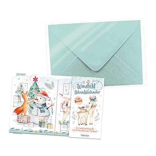 Trötsch Postkarte zum Aufstellen Windlicht-Adventskalender Winterwald: Karte Weihnachtskarte Trötsch Postkarte zum Aufstellen Windlicht-Adventskalender Winterwald: Karte Weihnachtskarte von Trötsch Verlag GmbH & Co. KG