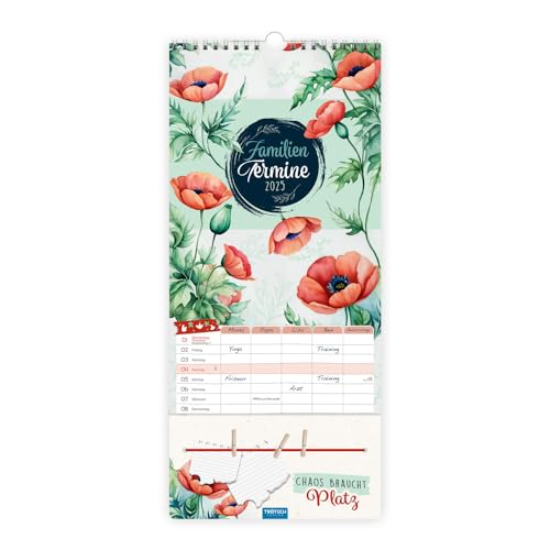 Trötsch Premium-Familienkalender Familientermine Blumen 2025: Wandkalender von Trötsch Verlag GmbH & Co. KG