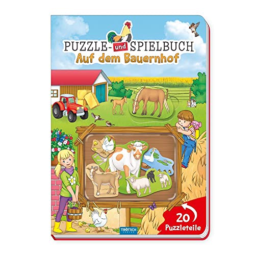 Trötsch Puzzle- und Spielbuch Auf dem Bauernhof: Beschäftigungsbuch Spielbuch Puzzlebuch