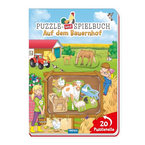 Trötsch Puzzle- und Spielbuch Auf dem Bauernhof: Beschäftigungsbuch Spielbuch Puzzlebuch