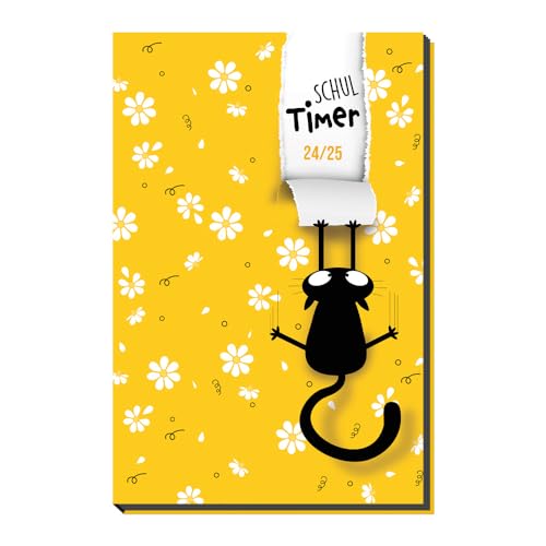 Trötsch Schülerkalender Flexi Flower Cat 24/25: Schulplaner Hausaufgabenheft Timer Terminkalender von Trötsch Verlag GmbH & Co. KG