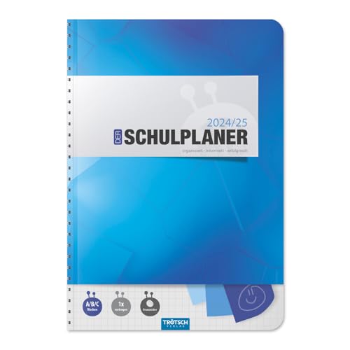Trötsch Schulplaner Blau 24/25: Planer Schülerkalender Hausaufgabenheft Timer