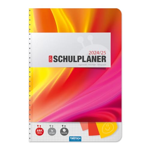 Trötsch Schulplaner Rot 24/25: Planer Schülerkalender Hausaufgabenheft Timer von Trötsch Verlag GmbH & Co. KG