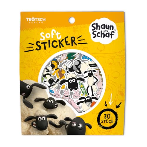 Trötsch Shaun das Schaf Soft-Sticker: ideal zum Verzieren und Verschenken