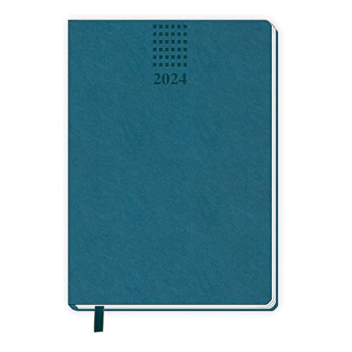 Trötsch Taschenkalender A6 Soft Touch Petrol 2024: Soft Touch Terminkalender
