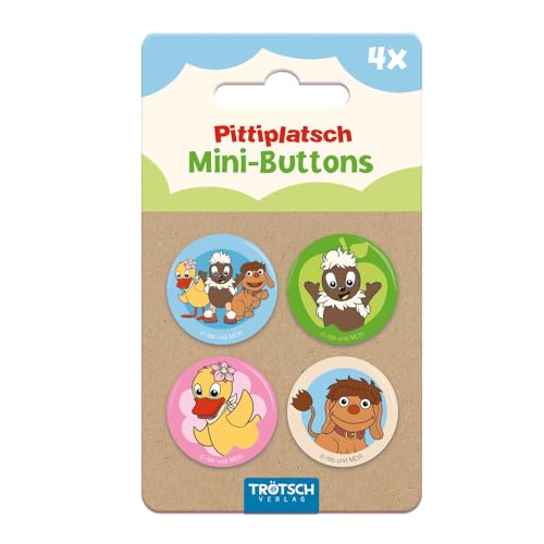 Trötsch Unser Sandmännchen Mini-Buttons 4er Set Pitti und Freunde: Give Away für den Kindergeburtstag Dekoration für Mäppchen oder Schulranzen von Trötsch Verlag GmbH & Co. KG