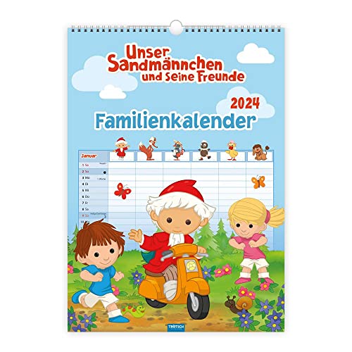 Trötsch Unser Sandmännchen XL-Familienplaner Familienkalender Unser Sandmännchen und seine Freunde 2024: Wandkalender Trötsch Unser Sandmännchen XL-Familienplaner Familienkalender Unser Sandmännchen und seine Freunde 2024: Wandkalender