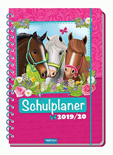 Trötsch Verlag 201928 - Schulplaner 2019/20, Pferde, DIN A5, mit Pferdestickern: Timer mit Glitzer-Cover und farbigen Innenseiten Trötsch Verlag 201928 - Schulplaner 2019/20, Pferde, DIN A5, mit Pferdestickern: Timer mit Glitzer-Cover und farbigen Innenseiten