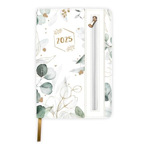 Trötsch Wochenplaner A5 mit Tasche Flowers white 2025: Wochenterminer Trötsch Wochenplaner A5 mit Tasche Flowers white 2025: Wochenterminer