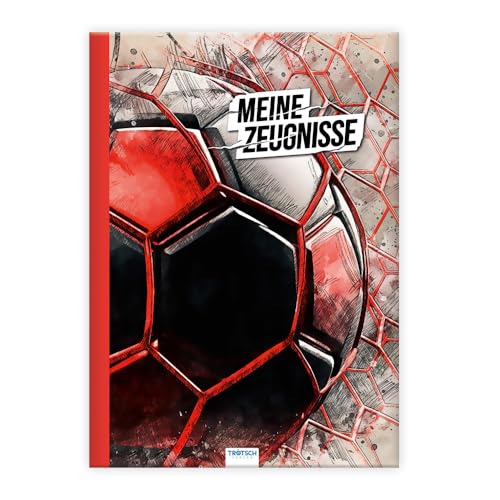Trötsch Zeugnismappe A4 wattiert Fußball: Geschenkidee zum Schulstart Einschulung Geschenk