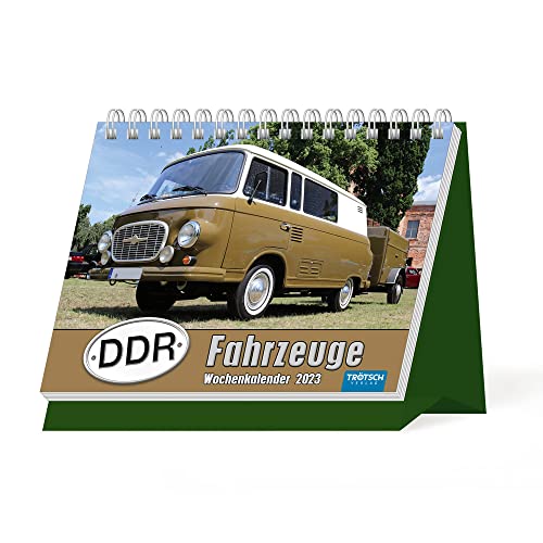 Trötsch Aufstellwochenkalender DDR Fahrzeuge 2023: Aufstellkalender Technikkalender