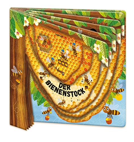 TRÖTSCH - Fensterbuch "Der Bienenstock" | Fensterbuch mit Gucklöchern für spannende Einblicke in die Welt der Bienen. Liebevoll illustriertes Kinderbuch mit lehrreichen Texten | Ab 3 Jahren von TROTSCH