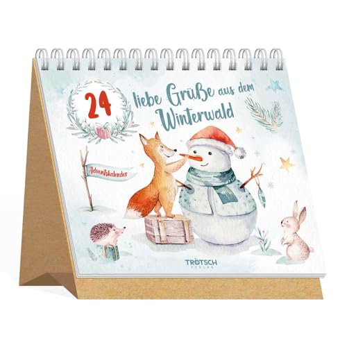 Trötsch Adventskalender 24 liebe Grüße aus dem Winterwald Aufstellkalender: Aufstelladventskalender Trötsch Adventskalender 24 liebe Grüße aus dem Winterwald Aufstellkalender: Aufstelladventskalender